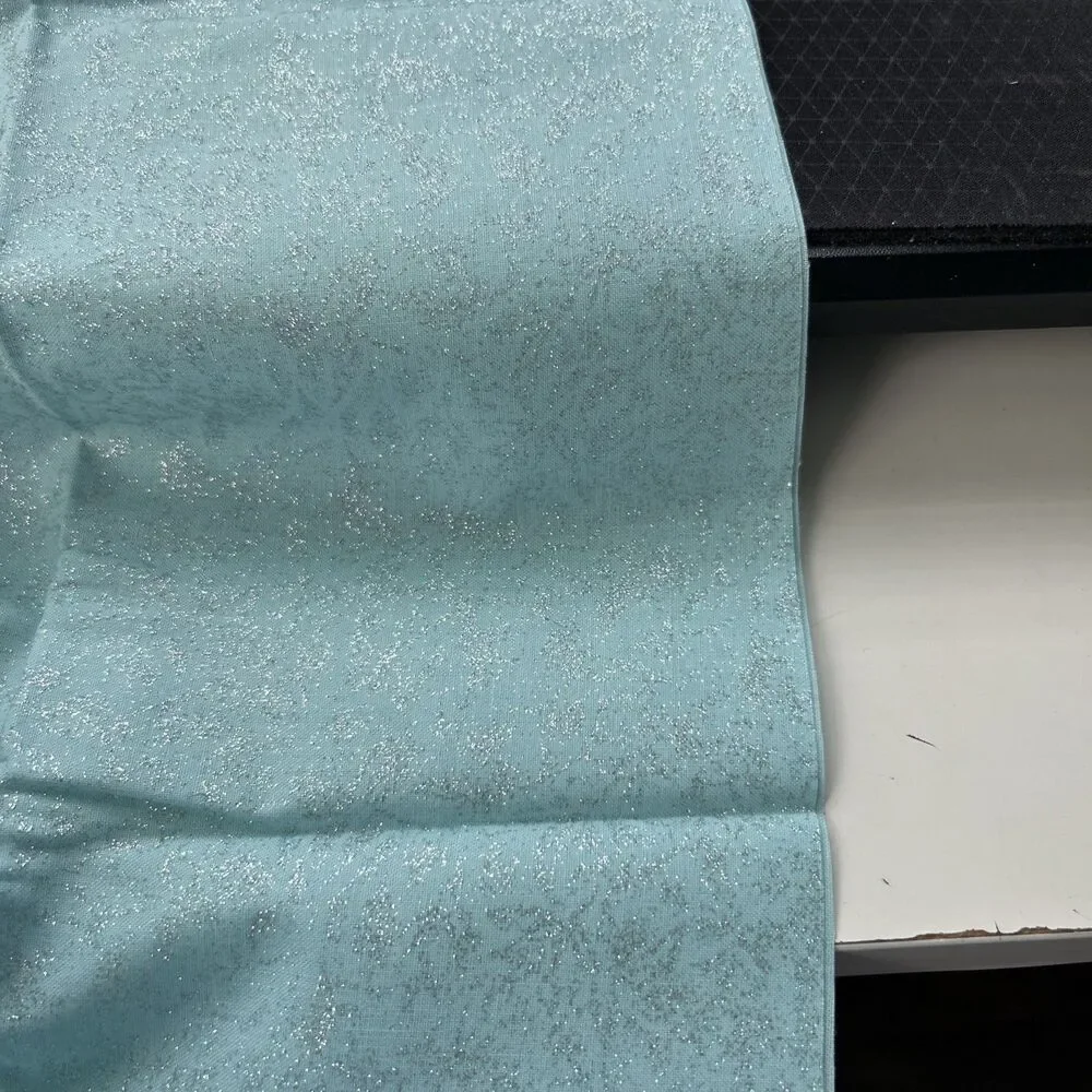 Michael Miller Fairy Frost Blue Shimmery Cotton Quilting Fabric 22 X 42 CM0376